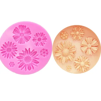 

M0193 Chrysanthemum Sun/ Daisy Flower Cake Decoration tools Silicone Mold Chocolate Mold Diy Baking accessories