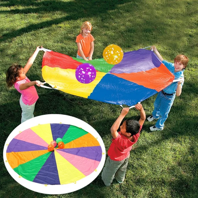 1set lot super sturdy parachute outdoor toys teamwork toys birthday