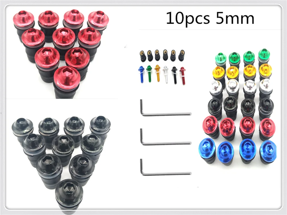 10PCS 5MM motorcycle accessories screw kit windshield bolt for BMW HP2 SPORT K1200R K1200R SPORT K1200S K1300 S/R/GT