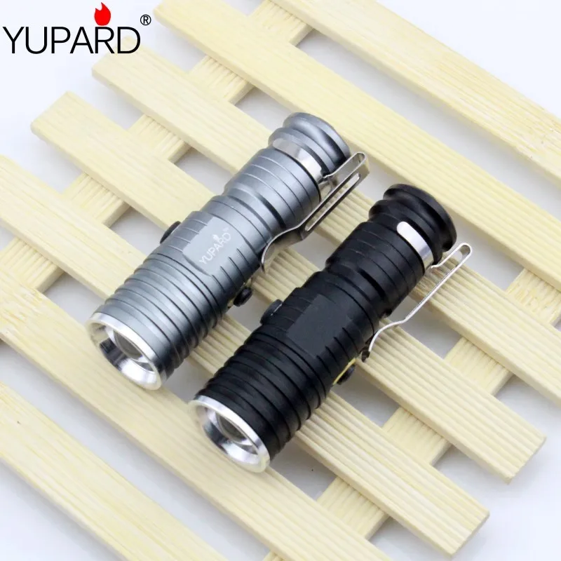 

YUPARD Mini Q5 Portable Flashlight Torch Focusable Flashlight Zoomable lamp 16340 rechargeable battery LED Torch penlight camp