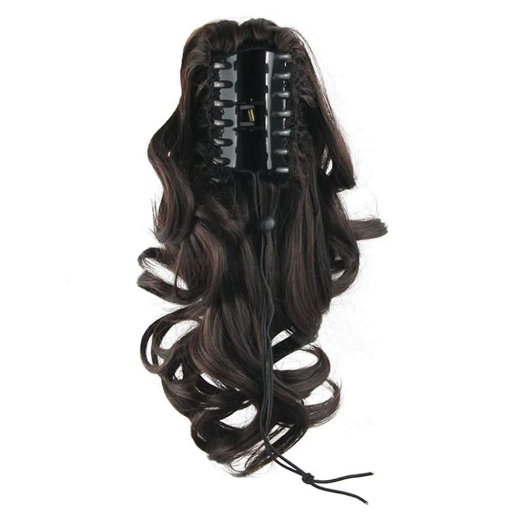 

Soowee Short Wavy High Temperature Fiber Synthetic Hair Claw Ponytail Little Hair Pony Tail Clip in Hair Extension Hairpiece