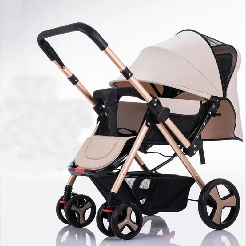 

Two-way baby stroller light portable umbrella baby winter and summer push can sit reclining fold 0-3 years old