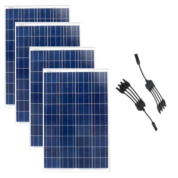 

Placas Solares 400W 48V Placa Solar Portatil 12v 100w 4 Pcs Battery Autocaravana Cargador Solar 4 in 1 Connector Car Camping