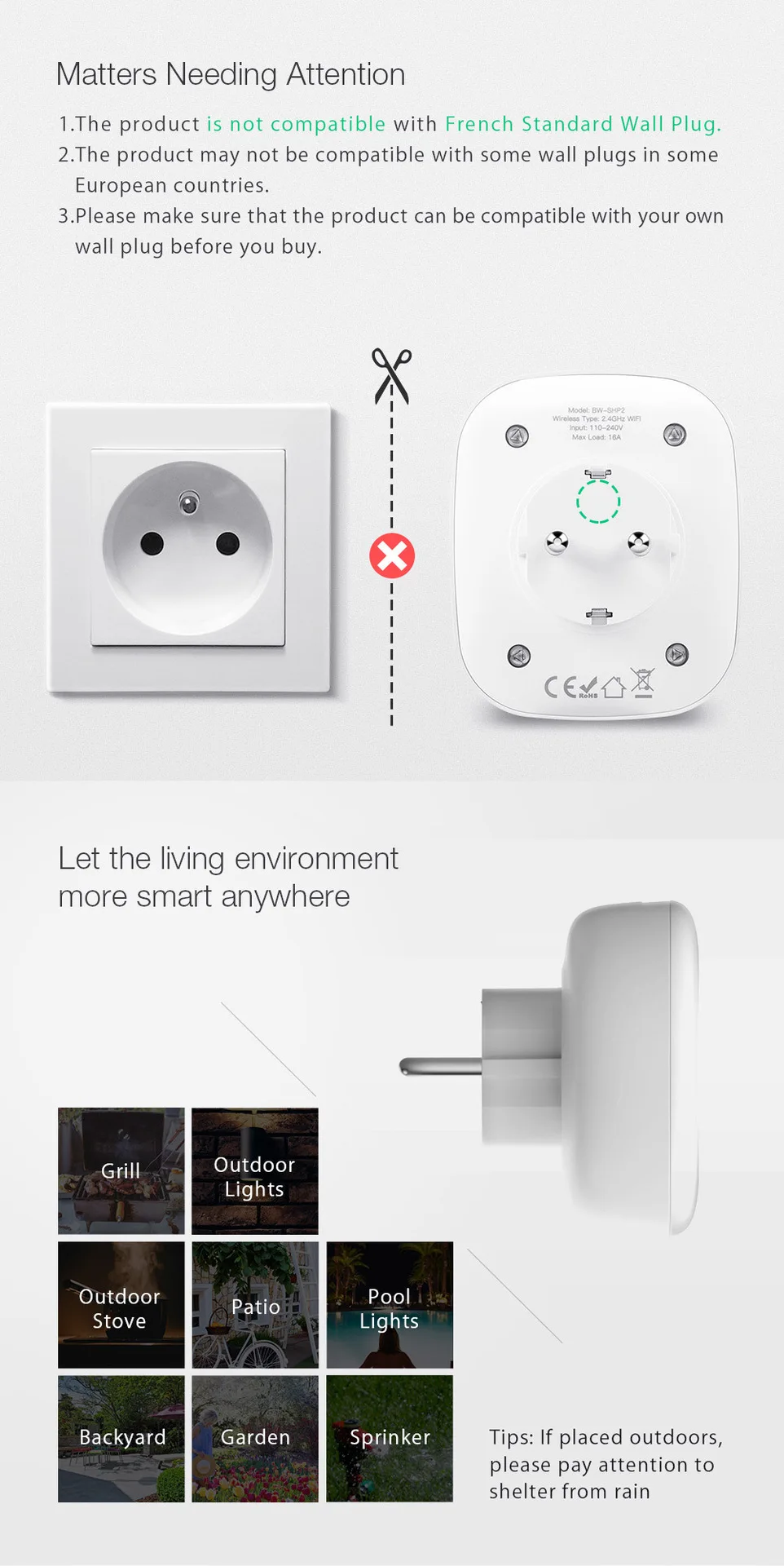 Tuya Graffiti smart plug Alexa/Google Voice Timing английская Розетка wifi