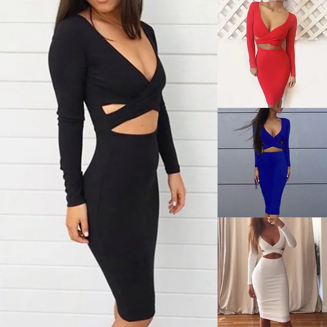 Lasperal Explosive Models Chest Exposed Umbilical Bandage Stretch Lasperal Explosive Models Chest Exposed Umbilical Bandage Stretch Y Night Club Women S Party Dress 2018 Summer
