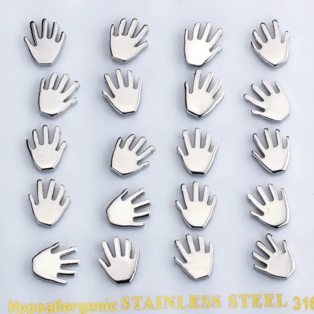 Palm Style Stud Earrings Stainless Steel For Sensitive Ears Palm Style Stud Earrings Stainless Steel For Sensitive Ears Ear Pin S