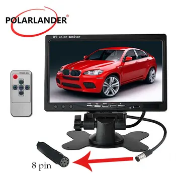 

7 Inch For DVD Reversing Camera reverse priority Color TFT LCD Car Monitor Display With 2 Channels Video Input