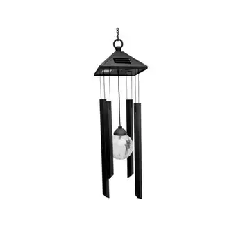 

Solar LED Wind Bell Light Outdoor Japanese Garden Decorative Metal Chandelier Hanging Light Changing Colors Windchime Bulb Light