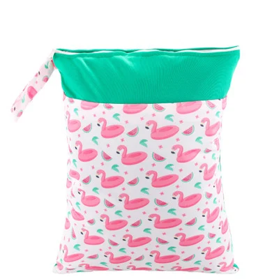 Детские сумки для подгузников 30*40 см, водонепроницаемые, многофункциональные, с принтом, пеленальные, влажные, сумки для хранения, тканевые, пеленки, рюкзаки, детские, для плавания, сумка для подгузников - Цвет: H