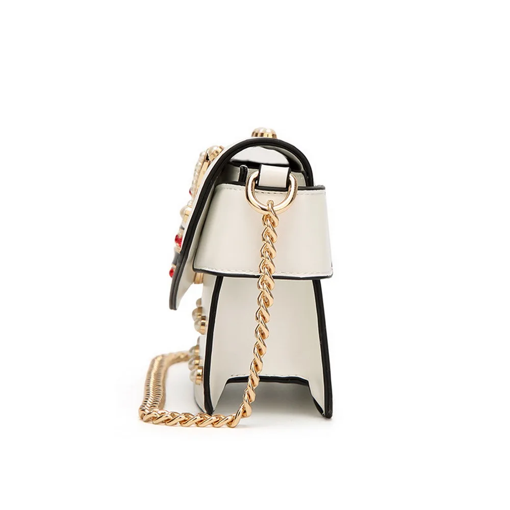 Fashion Women Messenger Bag New Brand Leather Female Shoulder Fashion Women Messenger Bag New Brand Leather Female Shoulder Luxury Diamond Little Bee Woman Handbags Strap Bags Pink Red In From Luggage