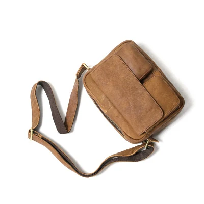 AETOO, Ретро стиль, Повседневная Натуральная кожа, мужская сумка на плечо, сумка-мессенджер из воловьей кожи, мужская сумка-почтальон, посылка, летняя маленькая сумка - Цвет: 1