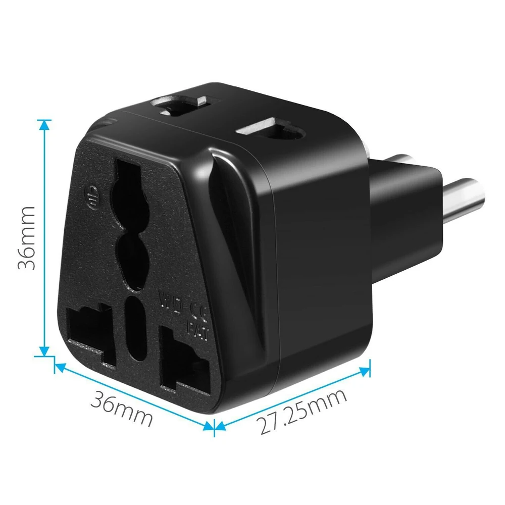 

Wholsale Universal CE 2 in 1 Swiss Fiji india Singapore HK EU UK AU US to Italy Travel Wall Converter Adapter Type L Plug