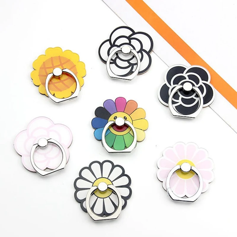 

Sunflower Rose Finger Ring Smartphone Stand Holder Acrylic Phone Holder Stand Flower For All Smart Phone