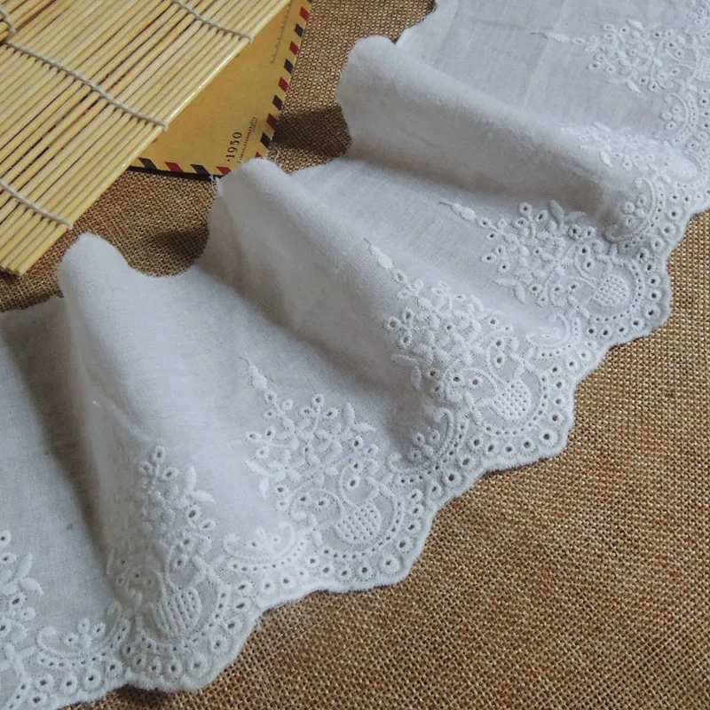 3 Yards / Cotton Lace Accessories, Lace Edged White Decorative Clothing