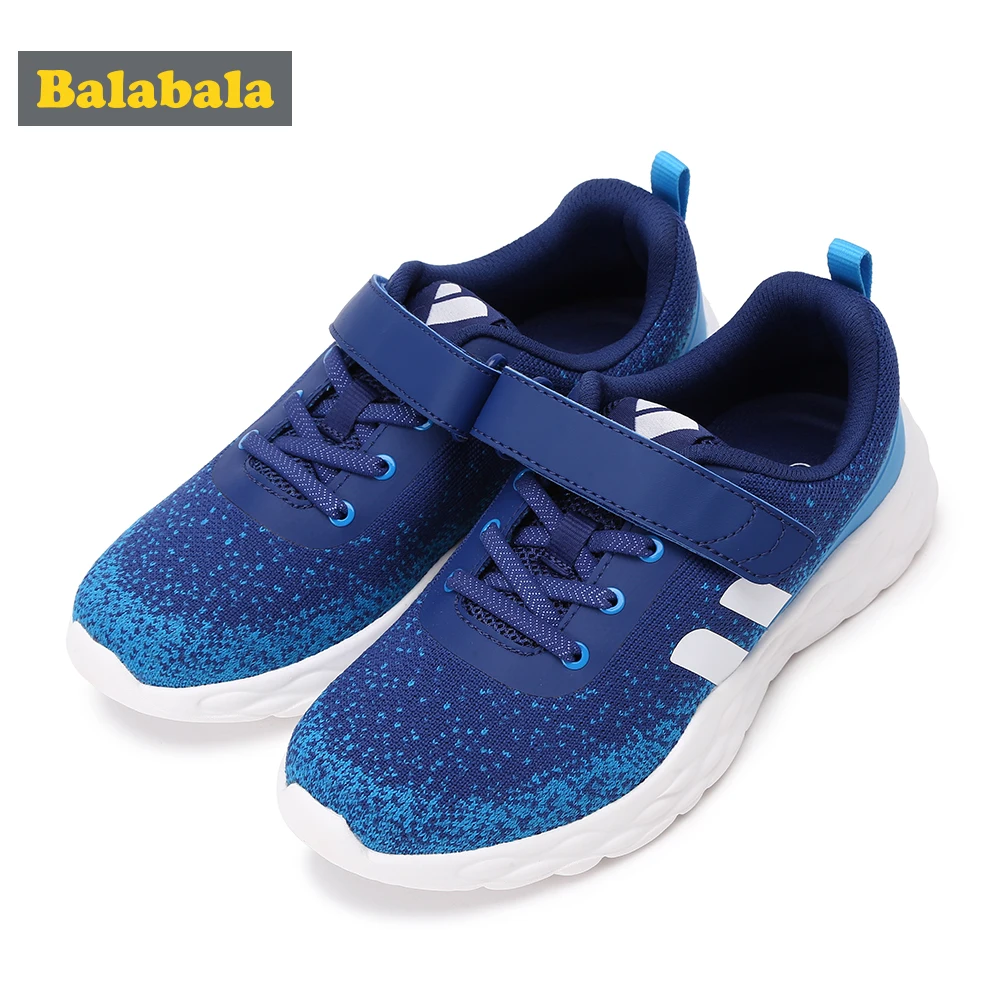 

Balabala Boys Lace-up Trainers with Hook&Loop Fastener Children Kids Sneakers Casual Running Outdoor Shoes with Anti-slip Design