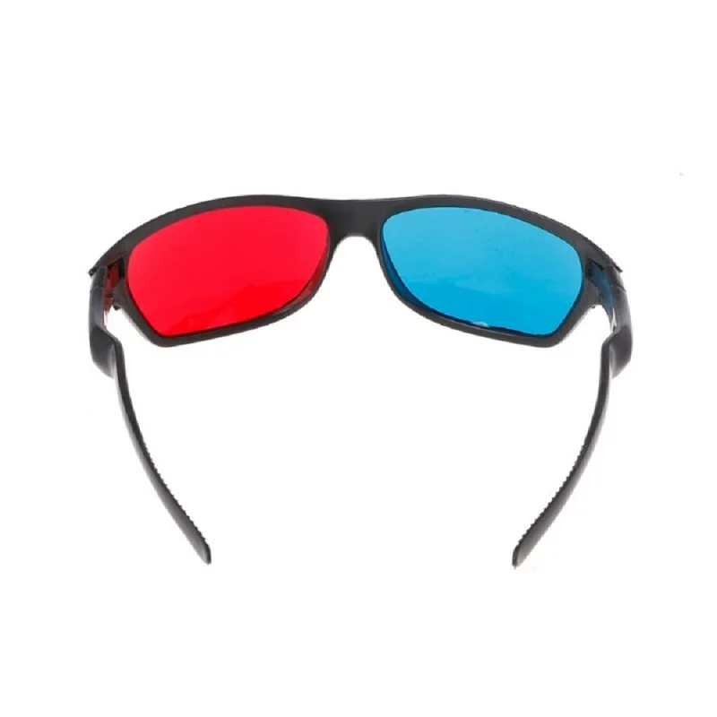 OOTDTY 3D Glasses Universal White Frame Red Blue Anaglyph 3D Glasses For Movie Game DVD Video TV New hot