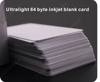 

200pcs 13.56MHZ printable Ultralight 64byte RFID NFC inkjet blank PVC card ISO14443A RFID for epson inkjet printer
