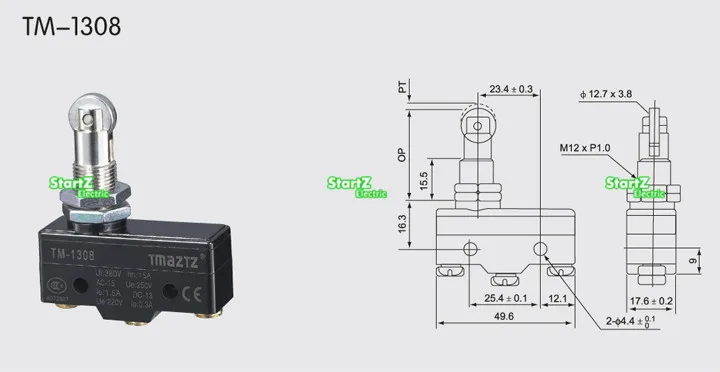 light switch smart 10Pcs  approval roller plunger omron micro switch zippy micro switch for automation control TM CM 1308 Z-15GQ22-B LXW5-11Q1 motion detector light switch