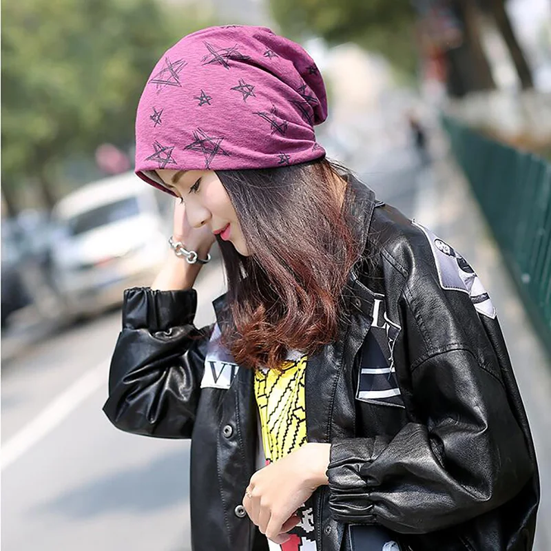 Женские шапки мужские s Skullies Bonnet осенне-зимняя шапка хип-хоп кепка пентаграмма Beanie шапки для мужчин и женщин