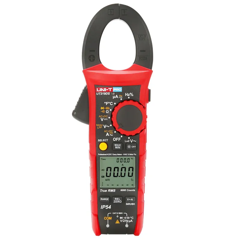 UNI-T UT219E/UT219M/UT219DS True RMS профессиональные клещи; IP54 пыль/водонепроницаемый амперметр, LoZ ACV тест - Цвет: UT219DS