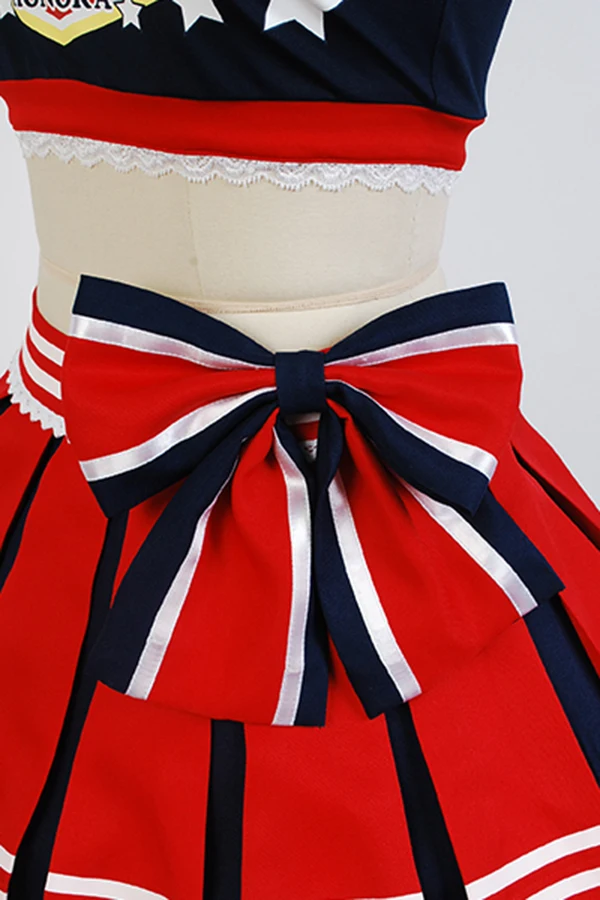 Отлично! Женский костюм для косплея Love Live Honoka Kousaka Чирлидера жилет юбка аниме