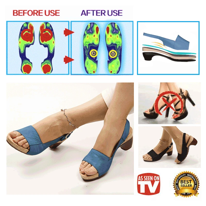 elegant low chunky heel sandals