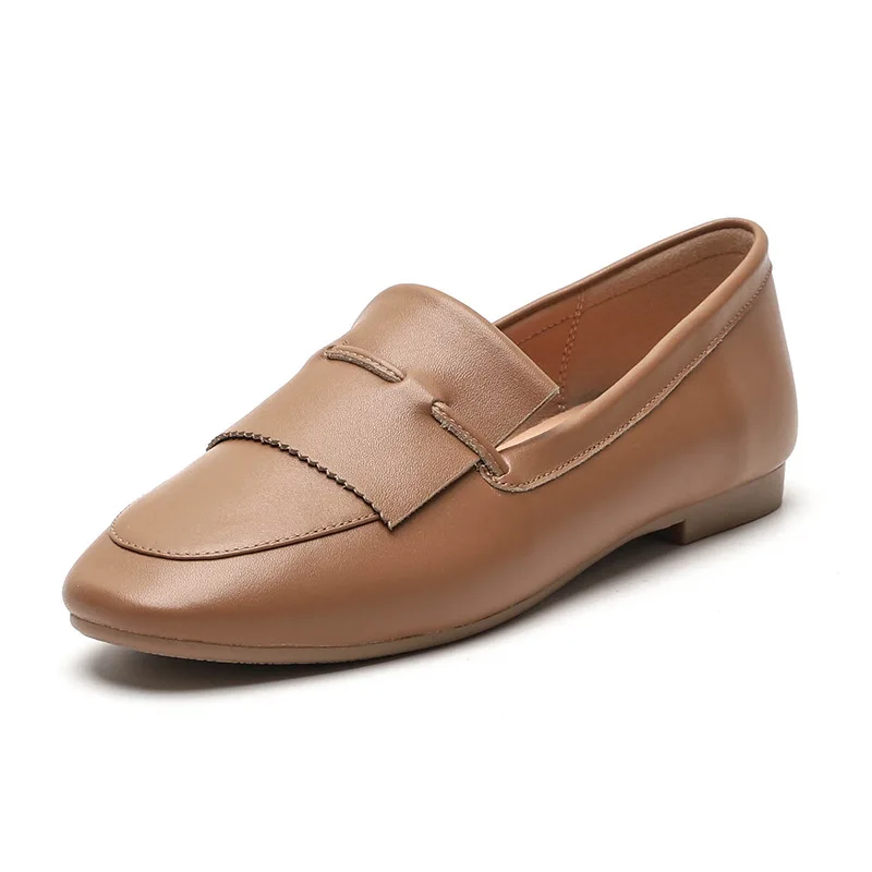 New leisure driving age season-bottomed leather shoes single shoes 40-43