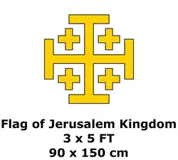 Королевство Иерусалима флаг 90x150 см полиэстер христианской крестовые походы крест флаги и баннеры для украшения дома
