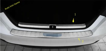 

Lapetus Auto Car Trunk Door Rear Bumper ( Inner + Outer ) Sill Plate Cover Trim For Toyota Camry 2018 2019 2020 Auto Accessories