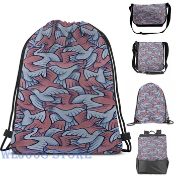 

Funny graphic print shoulder Bags women Escher (5) Single shoulder backpack travel for men Gym Bag