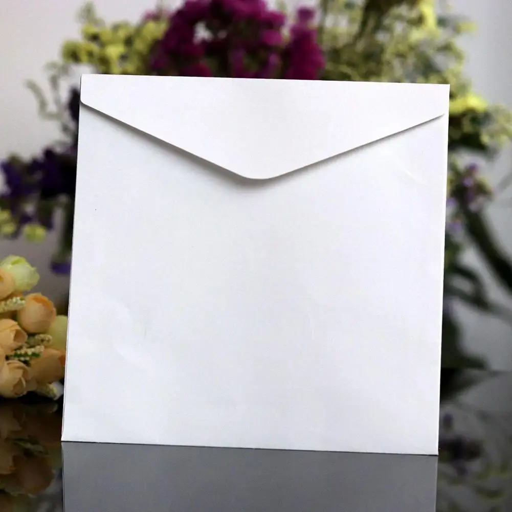  10pcs/lot Lace Pocket Wedding Invitations Cards Square Laser Cut Rose Flower Greeting Card Invitati - 4.00001E+12