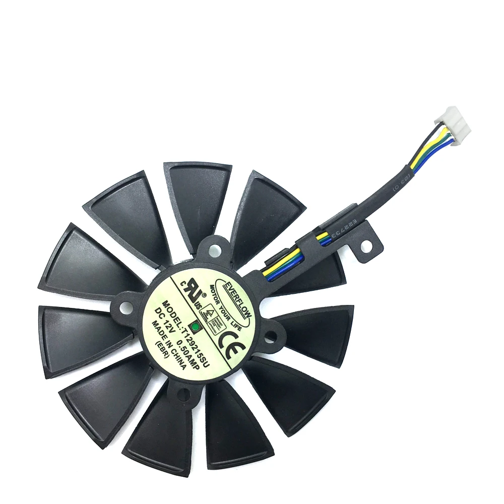 New 87mm T129215SU Fan For ASUS GTX1060 1070 Ti RX 470 570 580 Graphics Card PC Cooling DC 12V GPU Cooing video card coolerrs New 87mm T129215SU Fan For ASUS GTX1060 1070 Ti RX 470 570 580 Graphics Card PC Cooling DC 12V GPU Cooing video card coolerrs