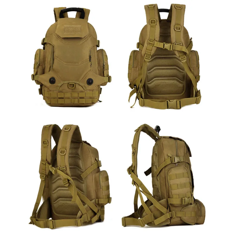 40L 2 Set Travel Bags Tactical Backpack Camping Bag Military Backpacks Hiking Men's Outdoor Sports