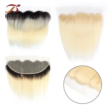 

Bobbi Collection 613 Platinum Blonde Ear to Ear Lace Frontal Closure Straight 4x13 Frontal 1B 613 Dark Root Bleach Blonde