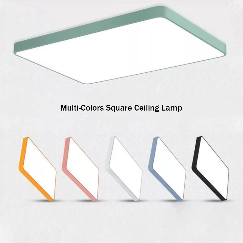 

[DBF]Multi-Colors Square Ceiling Lights for living room bedroom 5cm height LED Ceiling Lamp Dimmable Color Fixtures Lustre