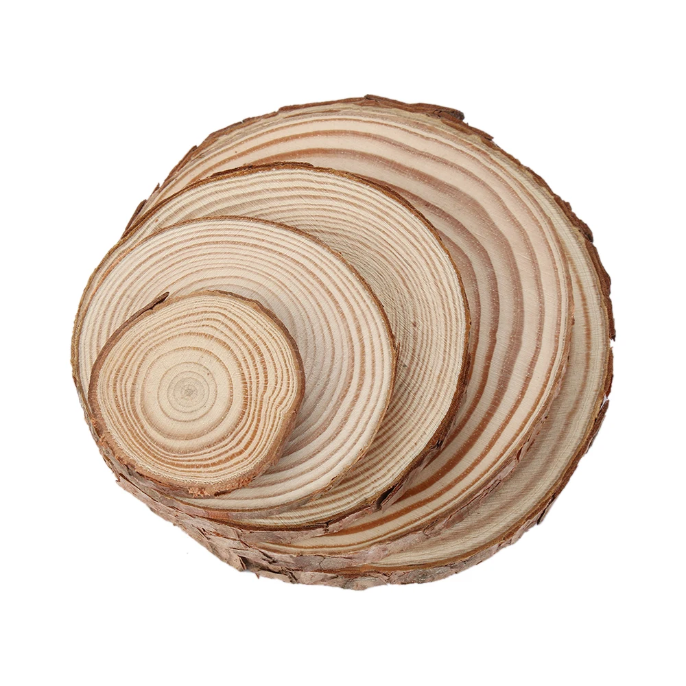 5 размеров натуральный круглый деревянный ломтик чашки коврик подставка для чая кофе кружка для напитков держатель для DIY декоративная столовая посуда прочная
