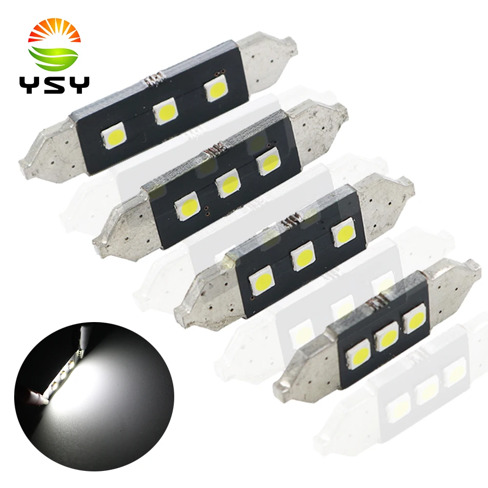 

YSY C5W Festoon Canbus Bulbs 3030 3 SMD LED Extreme Bright 12V white 31mm 36mm 39mm 41mm Auto Interior License Reading Lights
