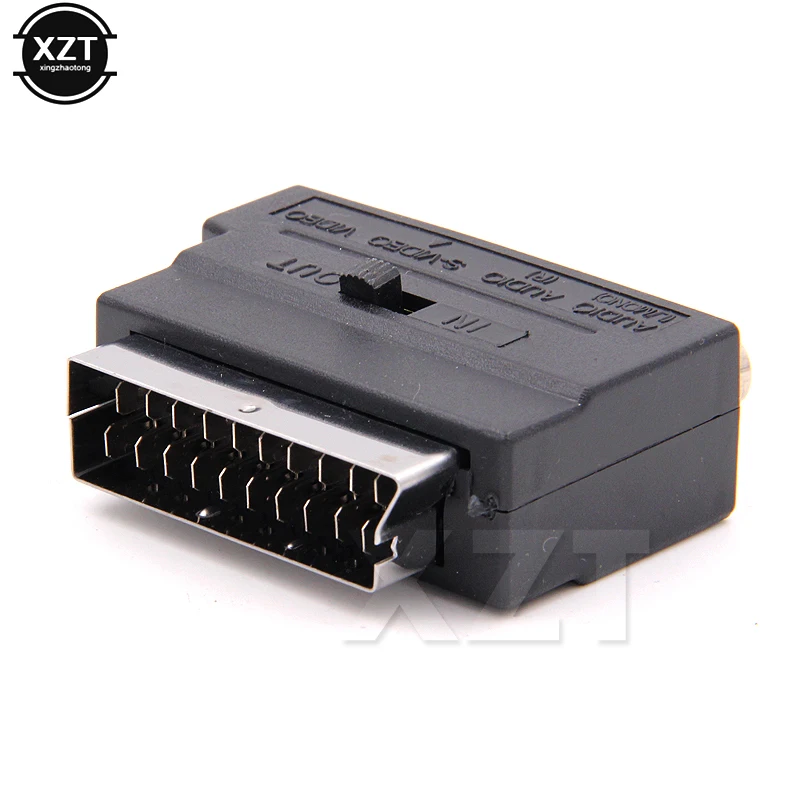 1pcs Rgb Scart Composite Rca Svhs Av Tv For Video Dvd Vcr Recorder Mini Adapter Newest High Quality - Audio & Video Cables - AliExpress