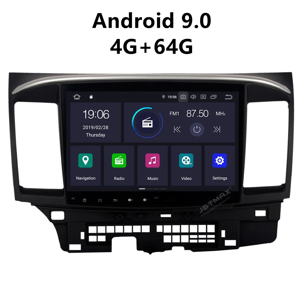 

JSTMAX 10.2" Android 9.0 Car GPS Player for Mitsubishi Lancer 10 EVO with 4G+64G Octa Core Auto Stereo Navi Radio Multimedia