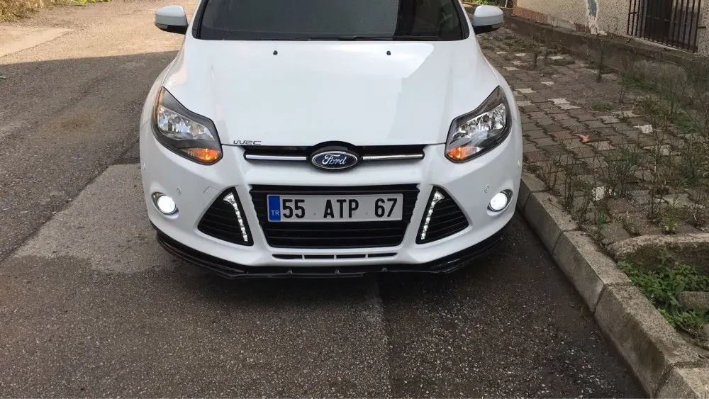 12 В светодиодный автомобильный DRL для Ford Focus 3 MK3 2012 2013 дневные ходовые огни Противотуманные фары с выключением и реле затемнения