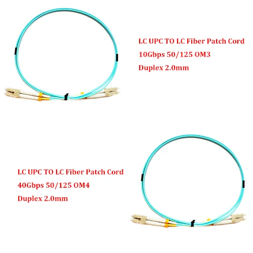 10 шт. 1 0 м LC UPC до Гбит/с OM3/ 40 OM4 мм 50/125 многорежимный оптоволоконный патч корд