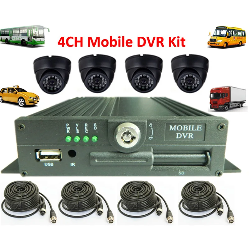 DIY 4 channel School Bus DVR system with SD card vehicle ...