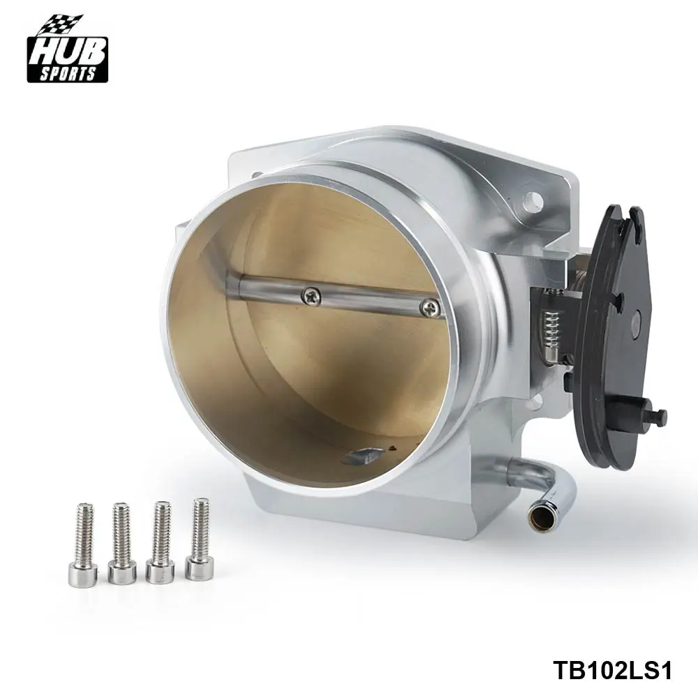 102mm Throttle Body 4 Bolt Aluminum For GM LS1 LS2 LS3 LS6 LSX  HU-TB1021S