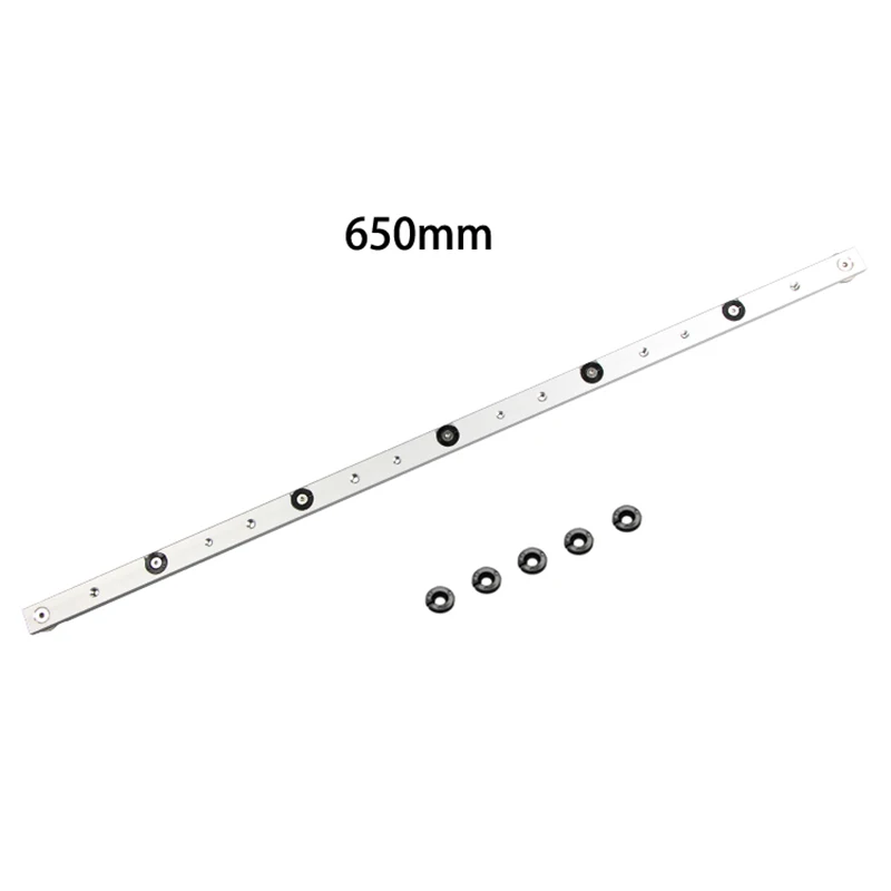 Т-треки со шкалой и Торцовочная дорожка стоп и Т-образная Торцовочная штанга фрезерный станок Настольная пила алюминиевый сплав деревообрабатывающий верстак DIY - Цвет: 650mm Miter Bar