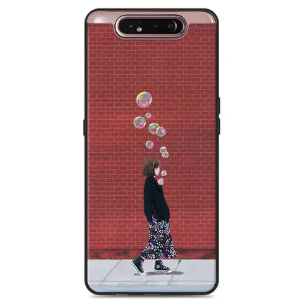 Coque Fundas для samsung galaxy A80 чехол для девочки цветок Мягкий силиконовый чехол для телефона корпус для galaxy A80 A 80 защитный чехол s - Цвет: A8