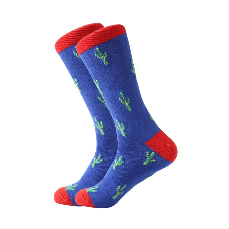 LETSBUY, мужские носки из чесаного хлопка, жаккардовые носки с рисунками животных, динозавров, кактусов, пингвинов, мужские носки в деловом стиле, носки-лодочки, свадебный подарок - Цвет: 968C