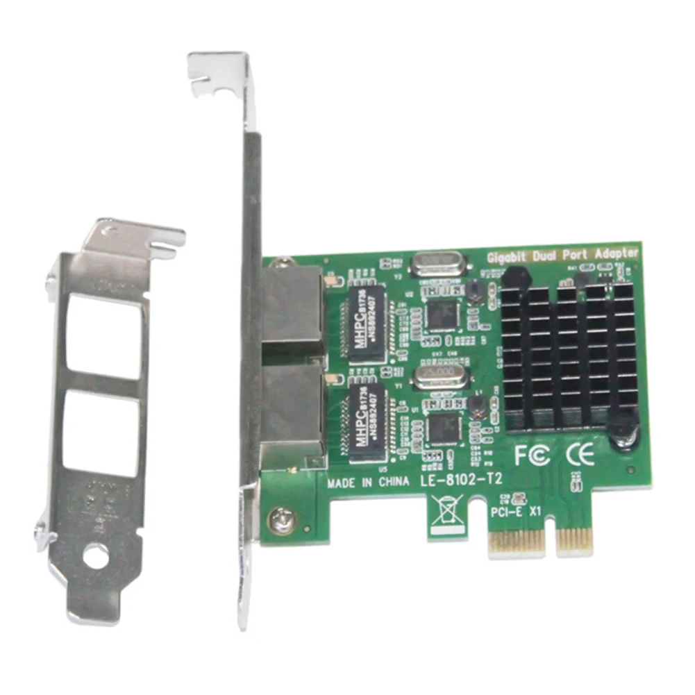Стабильная Сетевая карта LAN контроллер простота в эксплуатации Gigabit Ethernet Professional PCI-e адаптер Разъемы для настольных ПК 2 порта