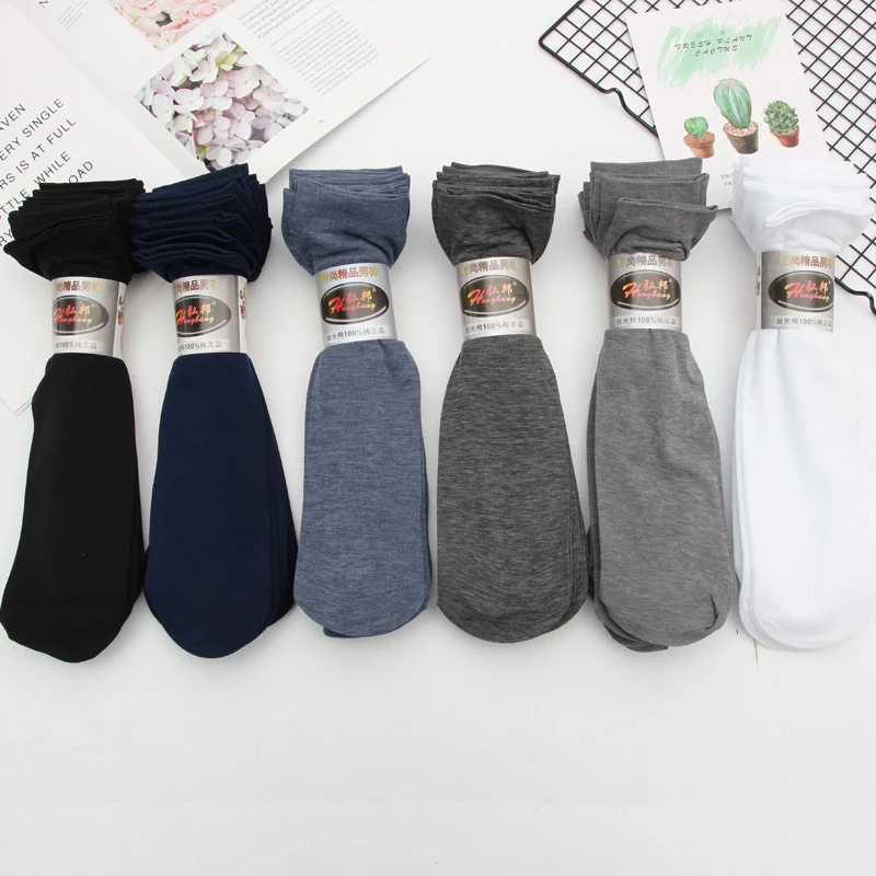 

High Quality Mens Summer Socks Thin Silk High Elastic Nylon Breathable Bamboo Short Crew Business Socks Male Cool Sports Socks