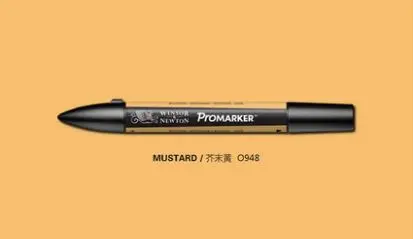 Winsor& Newton Promarker профессиональный дизайн маркеры желтый и оранжевый тон - Цвет: mustard