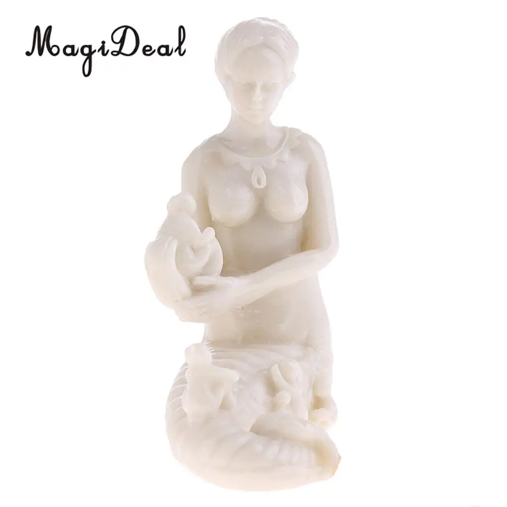 MagiDeal 1Pc Resin Chinese Nv Wa Figure Statue Figurine Model Miniature for Sand Table Games Garden Home Room Decor Gift